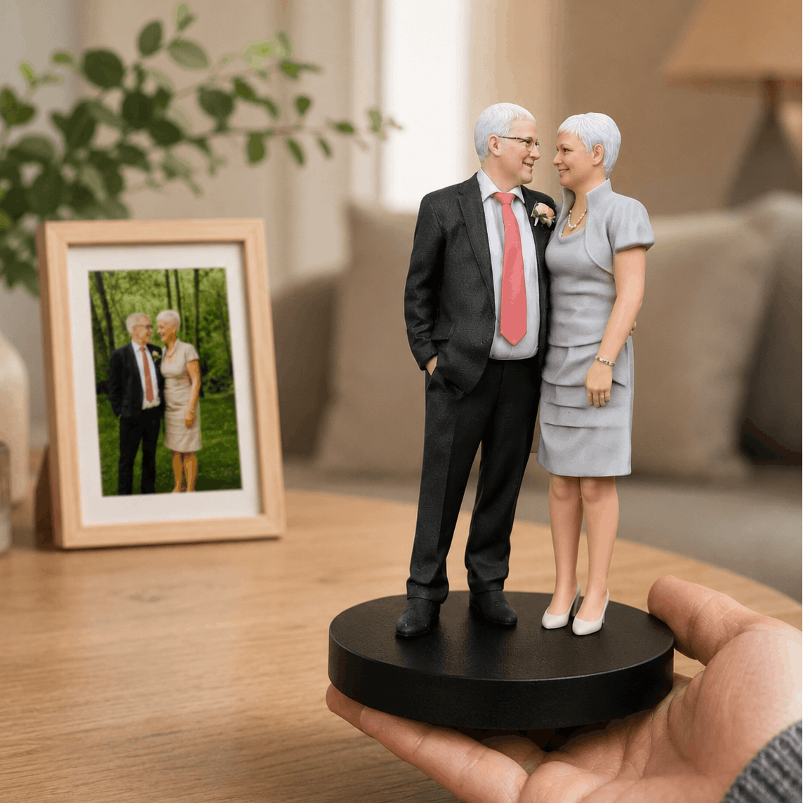 Duo-Figur: Ehepaar als 3D-Figur nach Hochzeitsfoto
