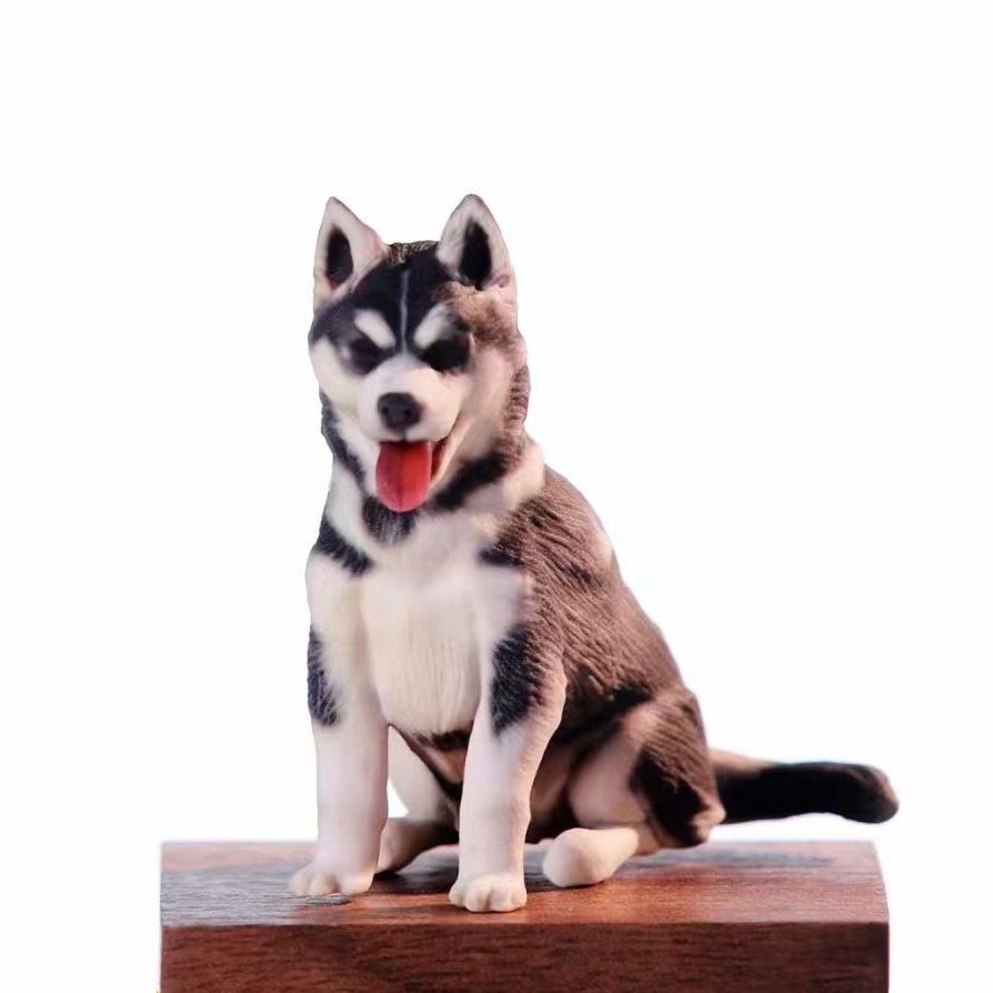 Haustier-Figur: Husky als 3D-Figur