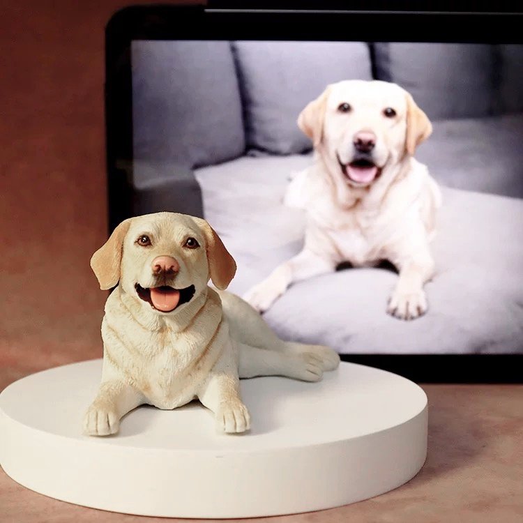Haustier-Figur: Labrador als 3D-Figur nach Foto