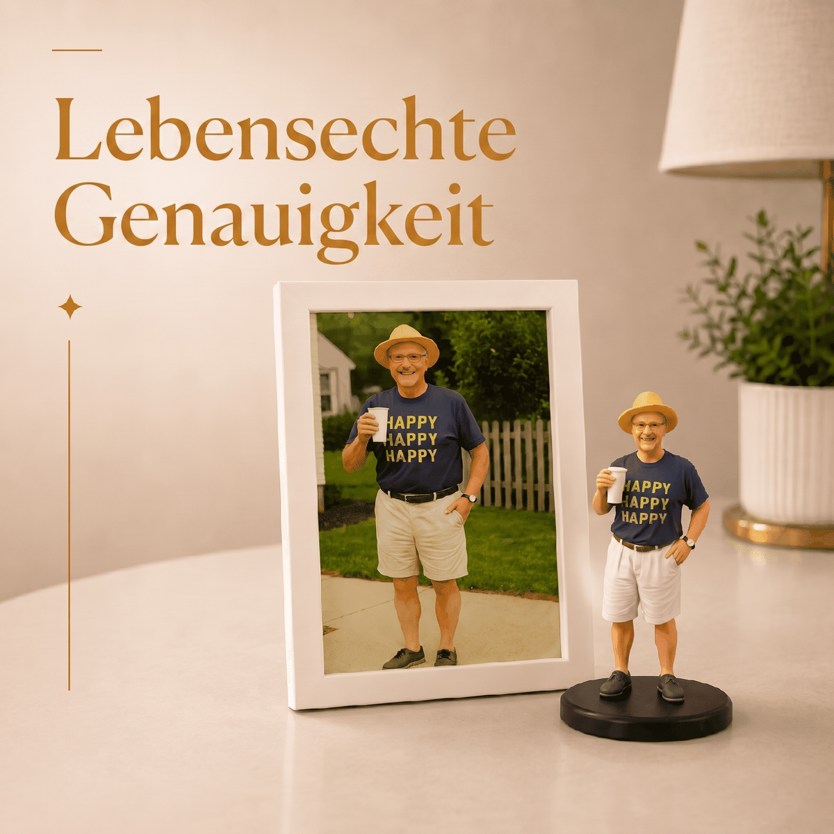 Lebensechte Genauigkeit – Figur und Foto im Vergleich