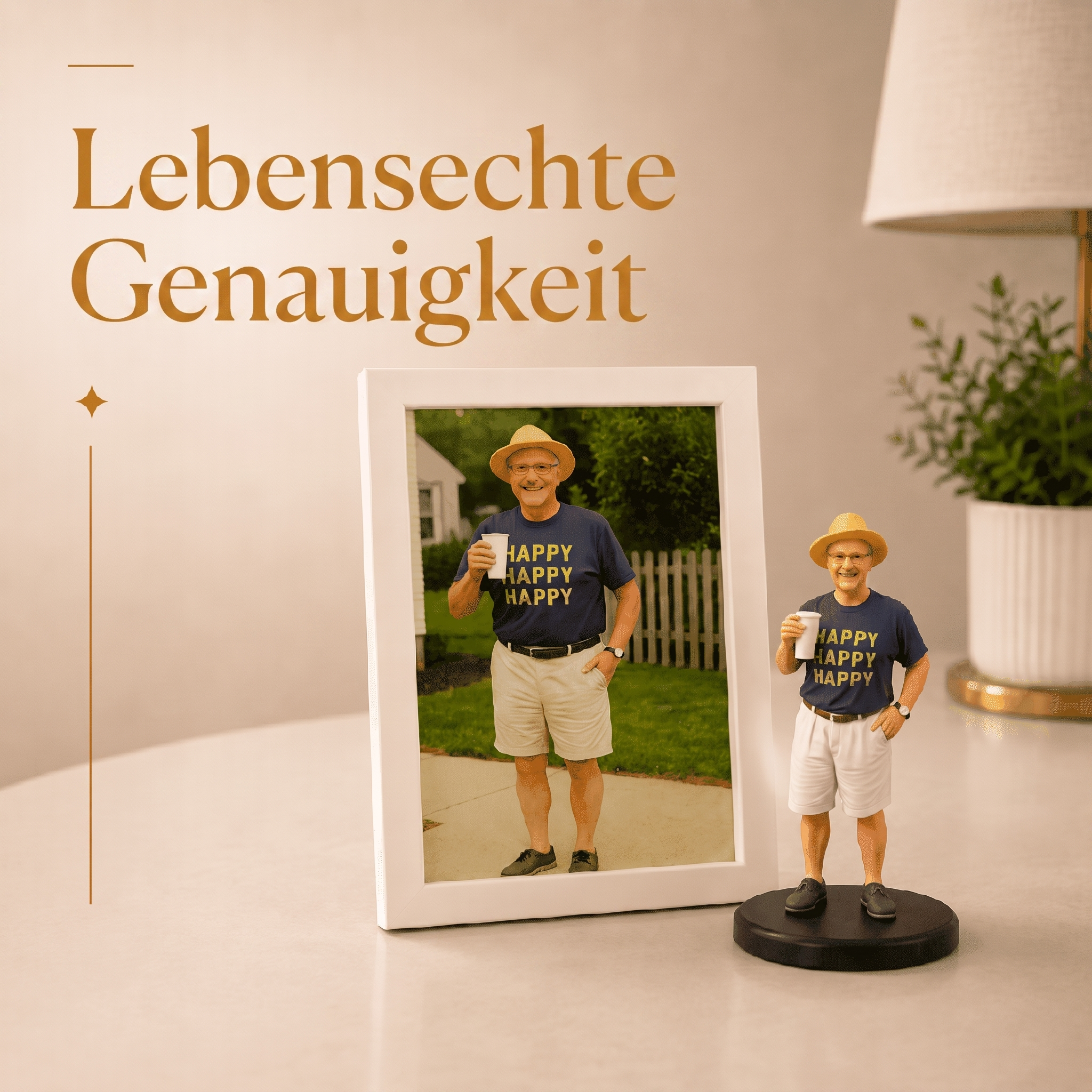 Lebensechte Genauigkeit – Figur und Foto im Vergleich
